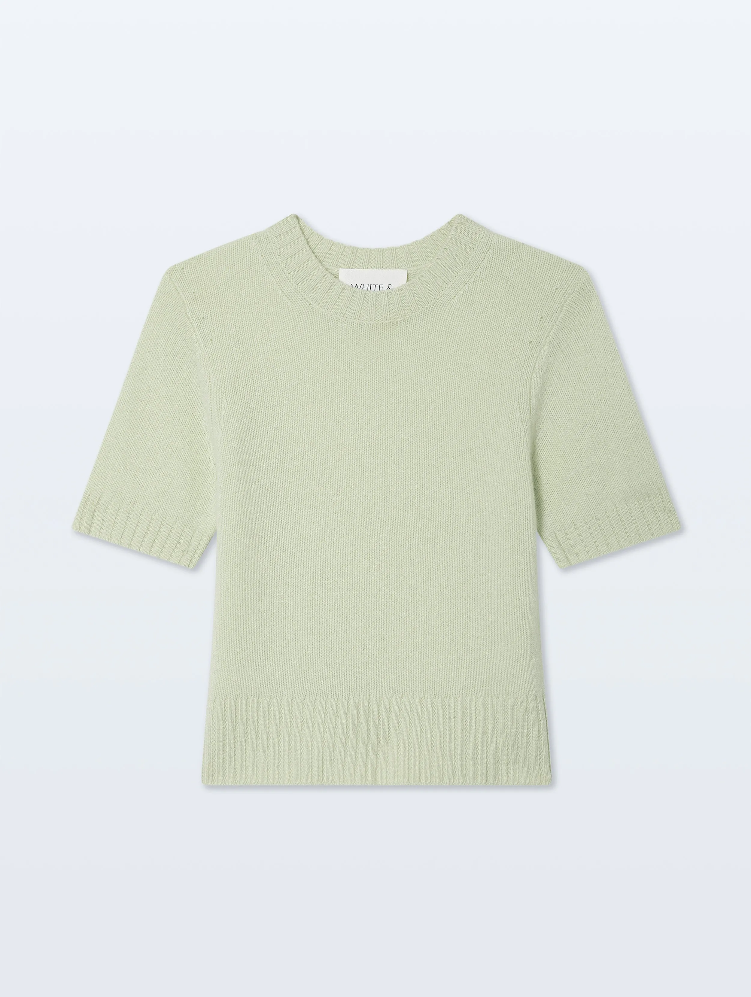 Cashmere Featherweight T-Shirt | Pale Pistachio sold by White + Warren product image thumbnail 4