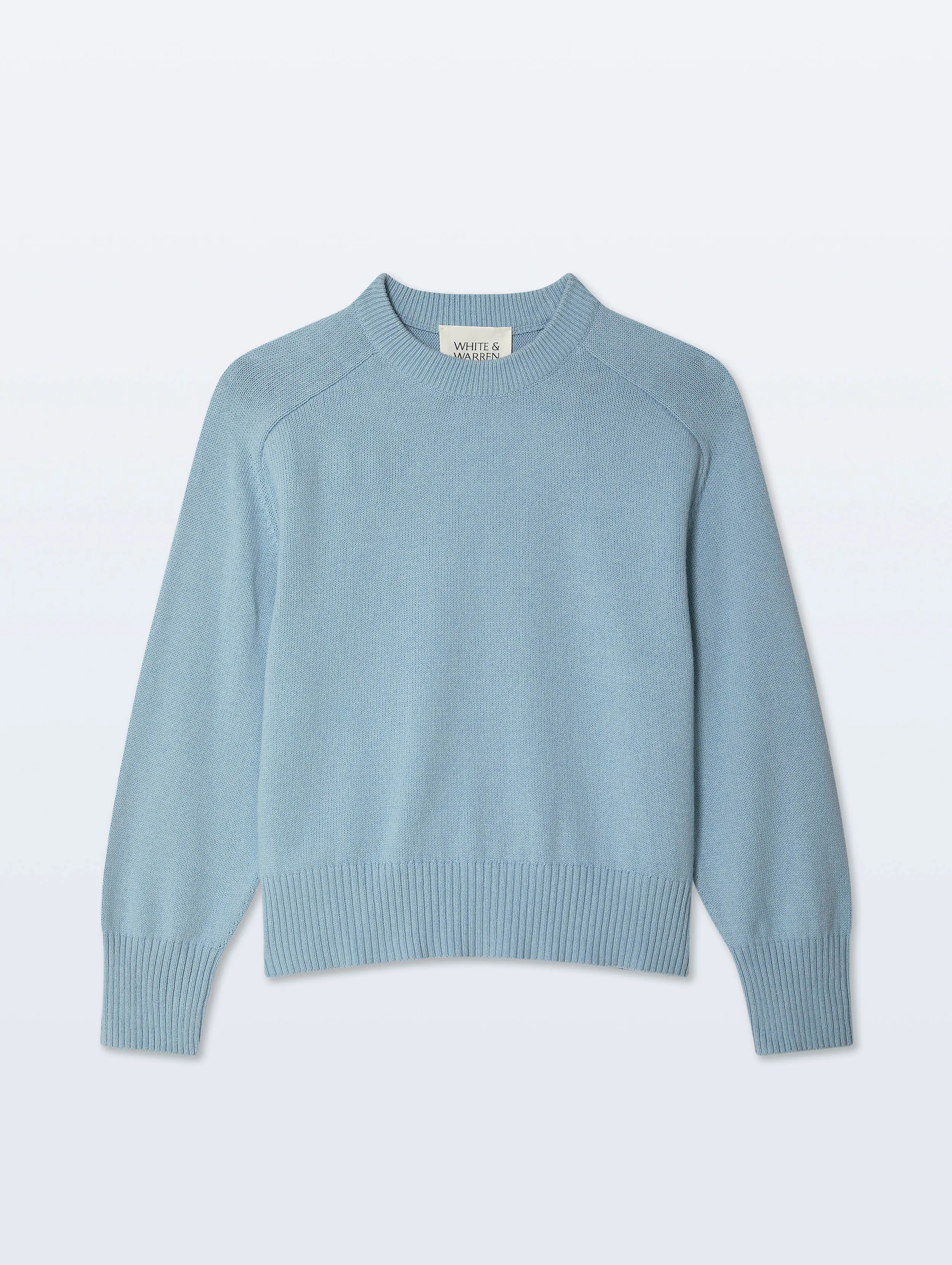 Cotton Cashmere Crewneck | Light Blue sold by White + Warren product image thumbnail 4