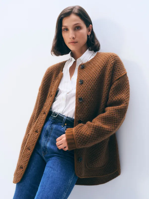 Merino Wool Blend Liner Coat | Butterscotch made by White + Warren