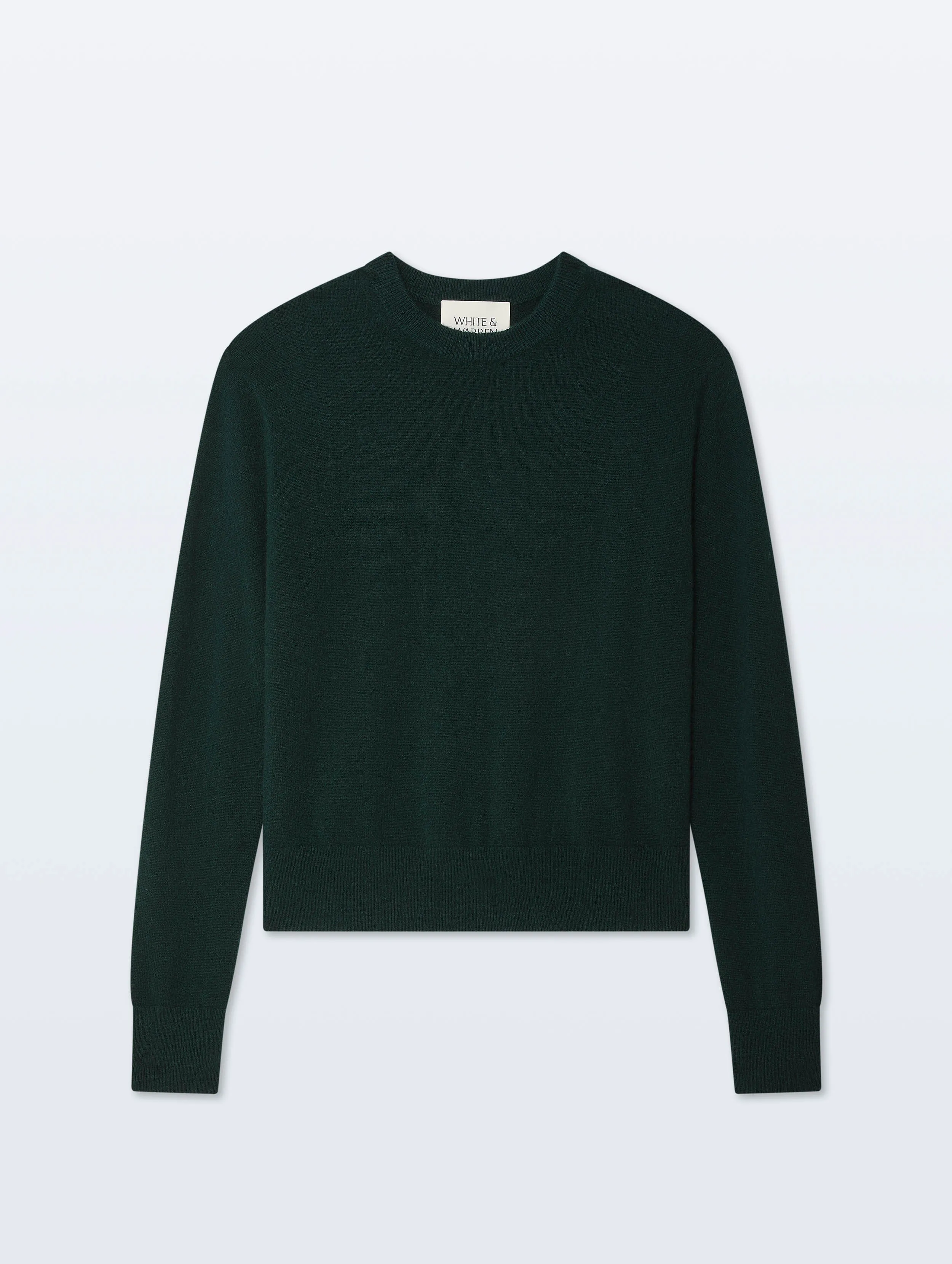 Cashmere Crew | Dark Emerald sold by White + Warren product image thumbnail 4
