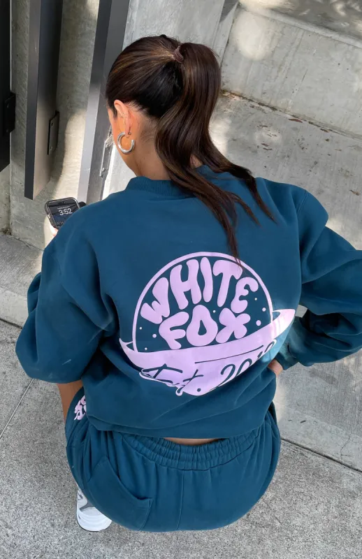 Look For Me Oversized Sweater Teal sold by White Fox Boutique