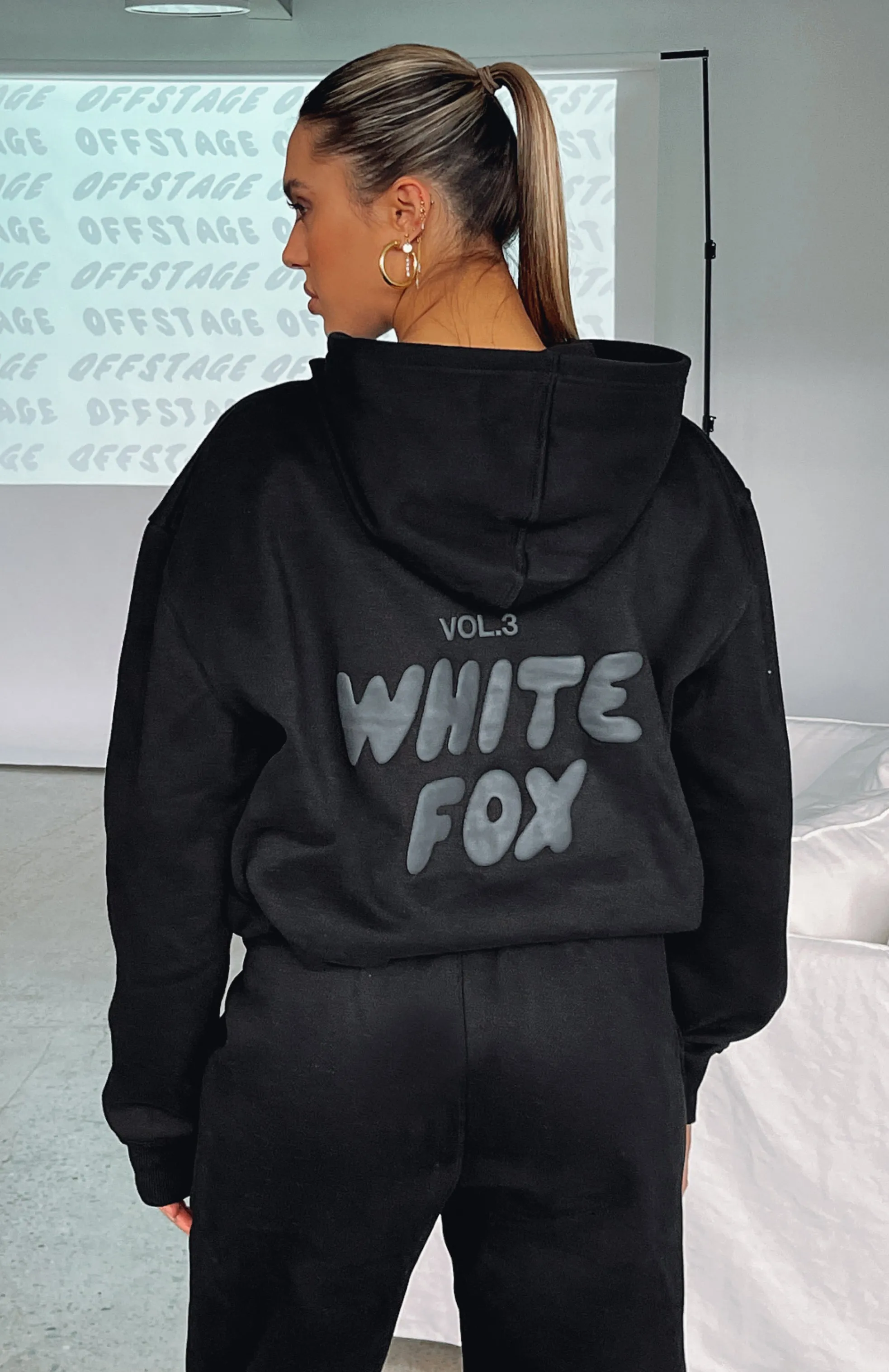 Offstage Hoodie Onyx sold by White Fox Boutique