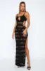 Savaya Crochet Maxi Dress Black sold by White Fox Boutique
