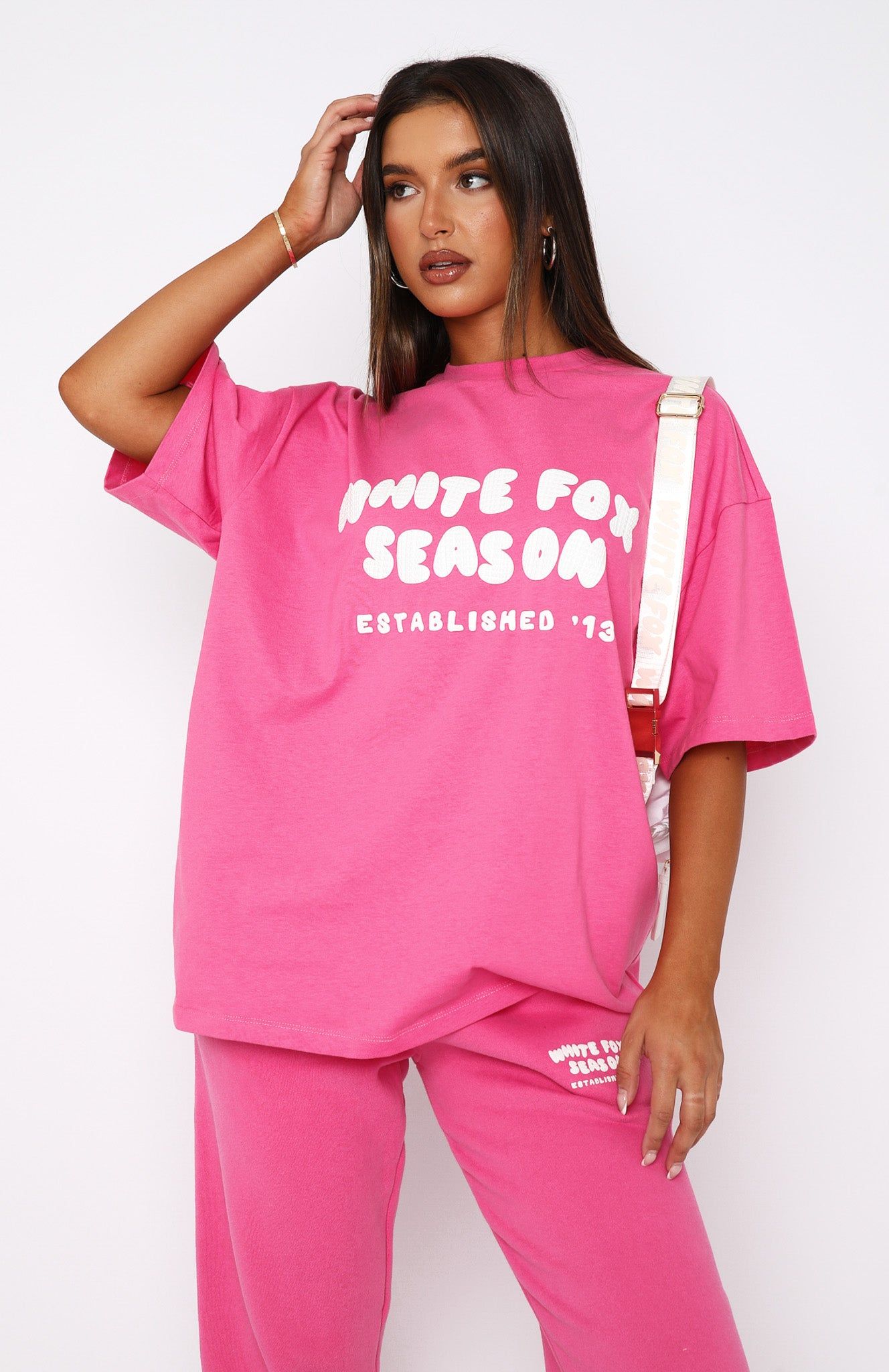 The Main Season Oversized Tee Hot Pink sold by White Fox Boutique product image thumbnail 2