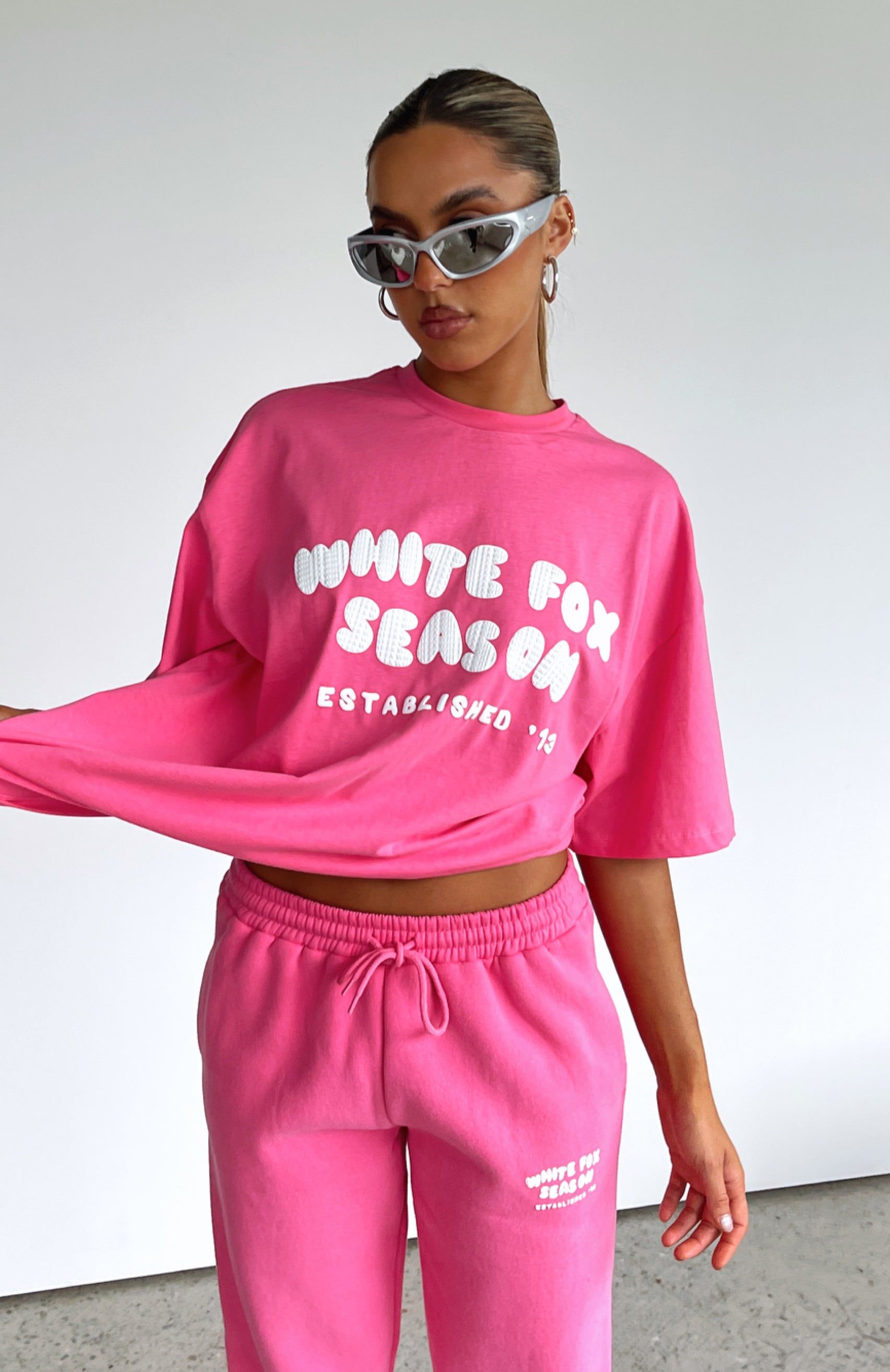 The Main Season Oversized Tee Hot Pink sold by White Fox Boutique product image thumbnail 6