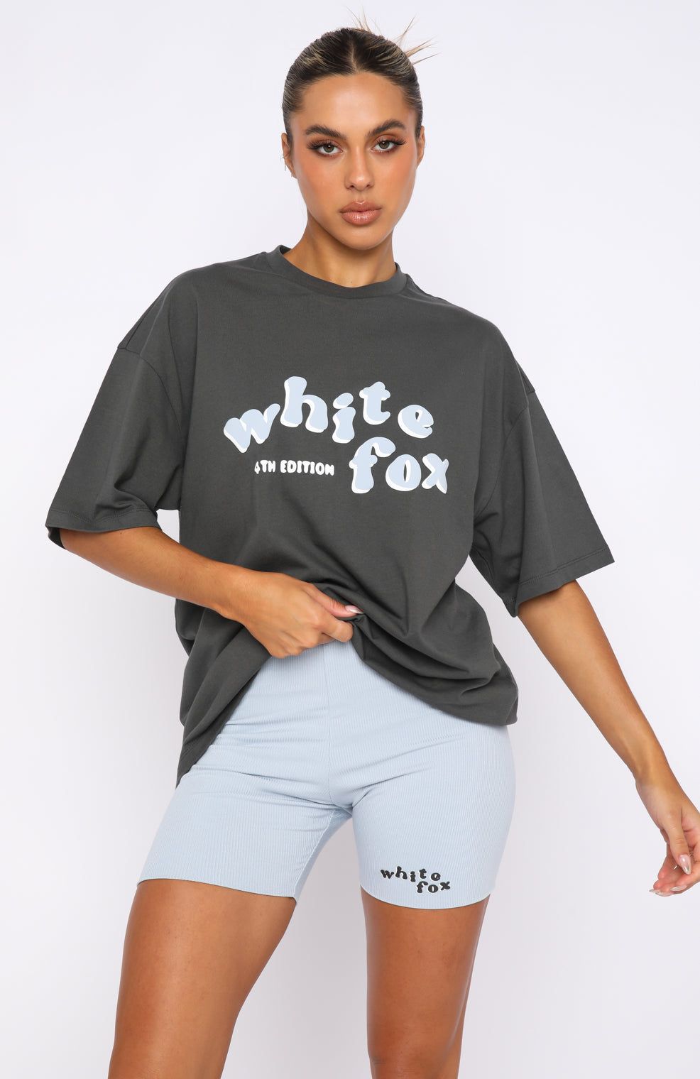 4th Edition Oversized Tee Storm sold by White Fox Boutique product image thumbnail 2