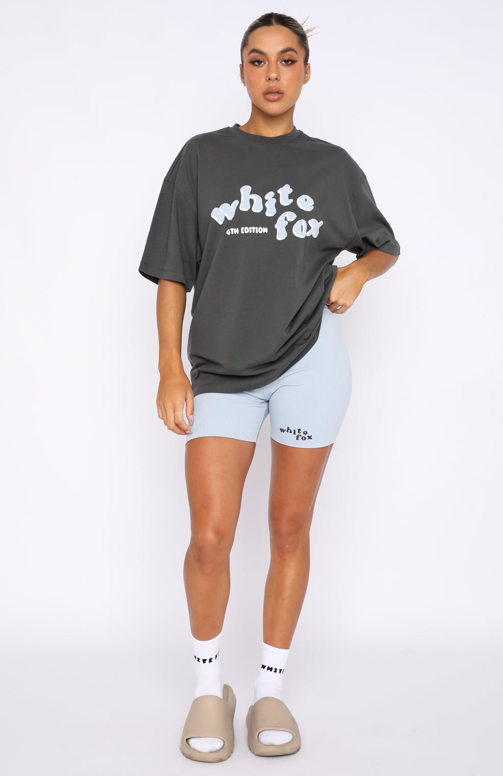4th Edition Oversized Tee Storm sold by White Fox Boutique product image thumbnail 5