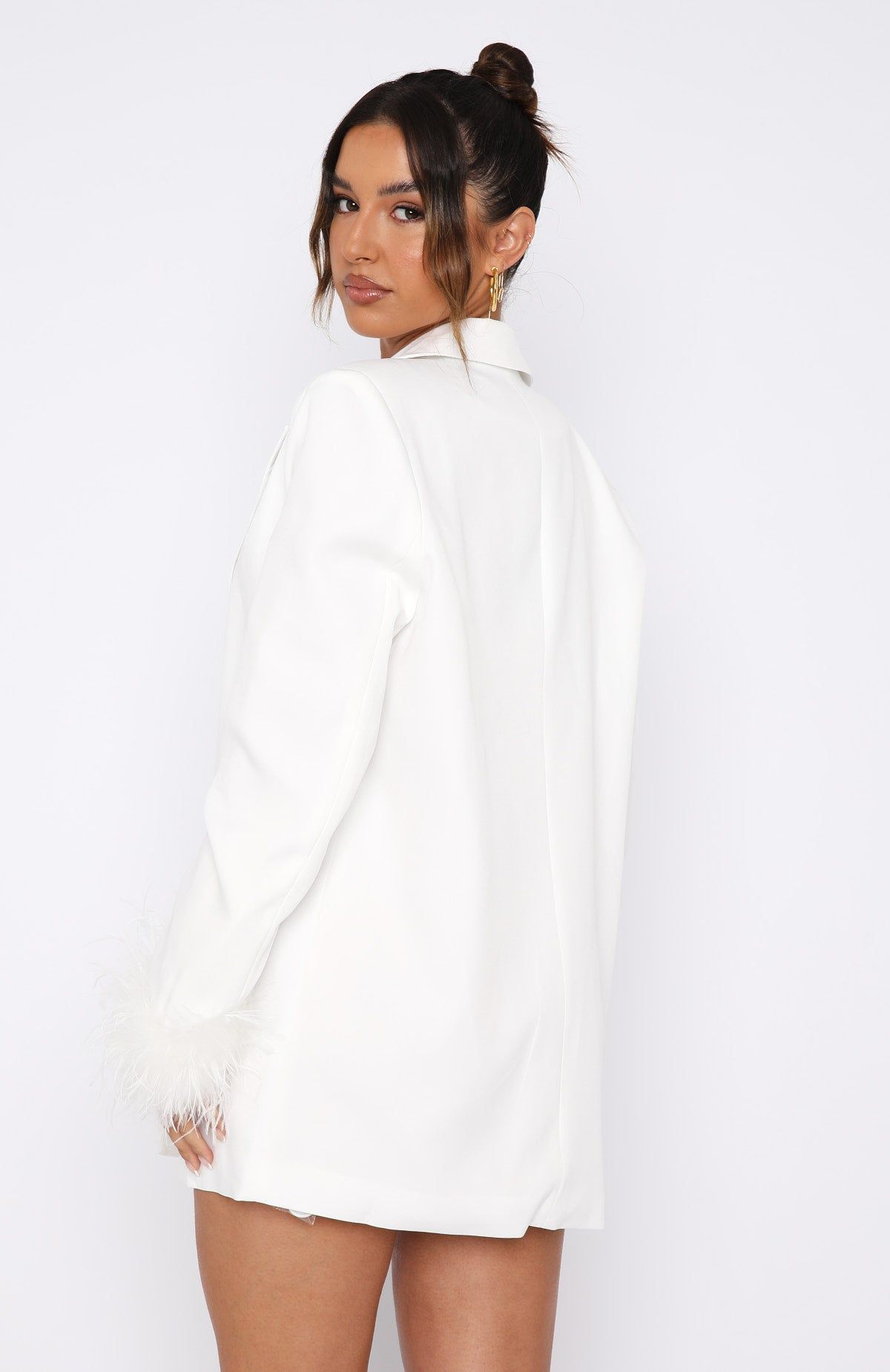 Walk That Walk Oversized Blazer White sold by White Fox Boutique product image thumbnail 4