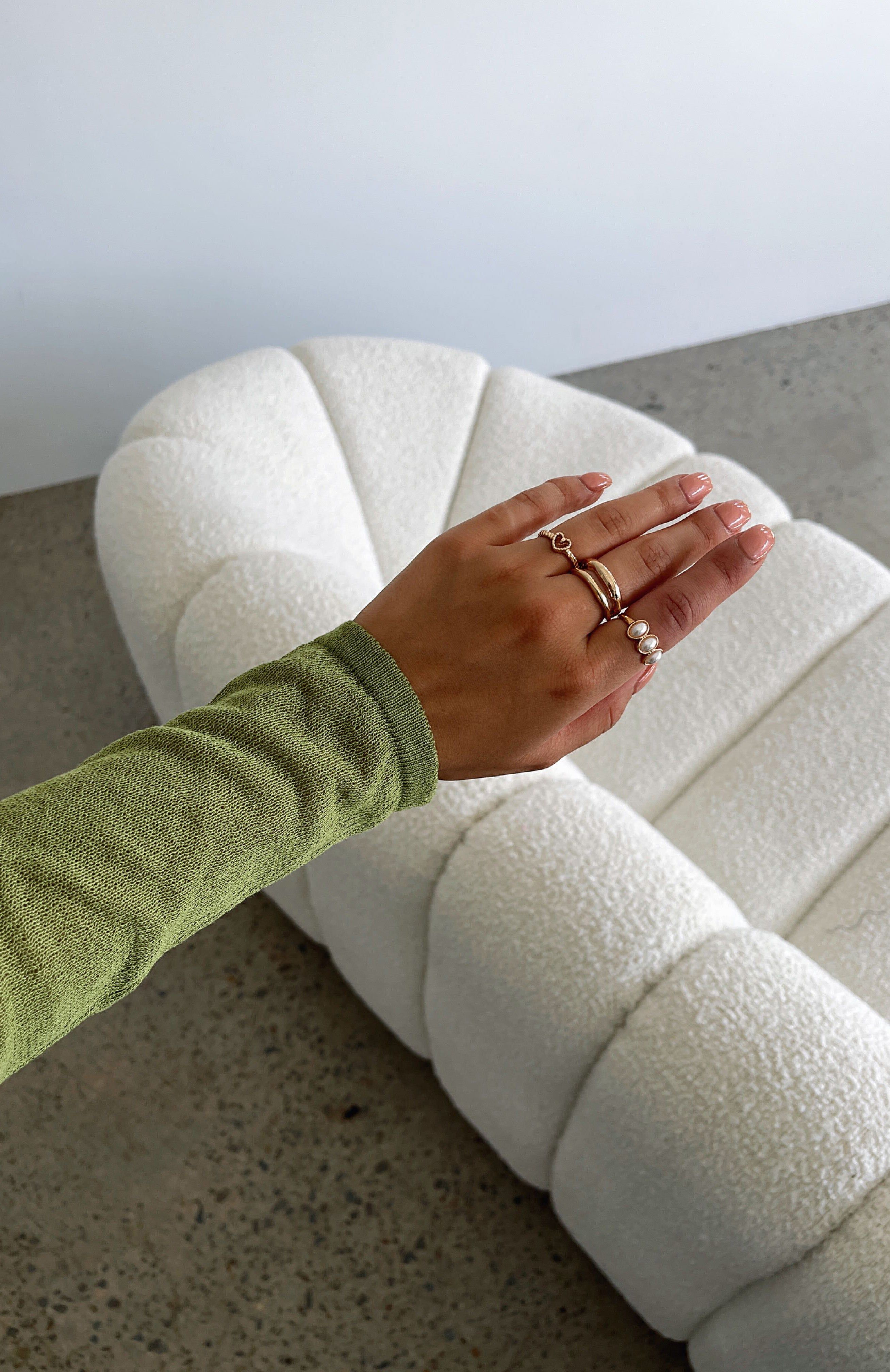 Ruby Ring Set Gold sold by White Fox Boutique