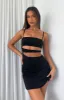 Glowed Up Mini Dress Black sold by White Fox Boutique