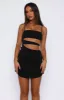 Glowed Up Mini Dress Black sold by White Fox Boutique