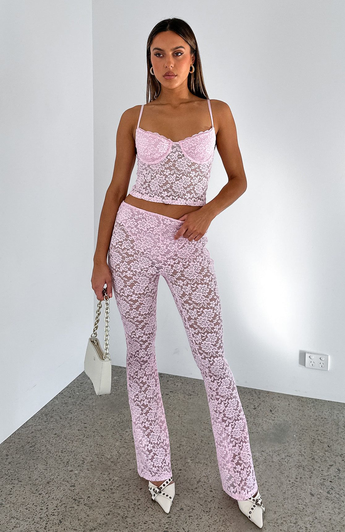 New Era Pants Baby Pink sold by White Fox Boutique