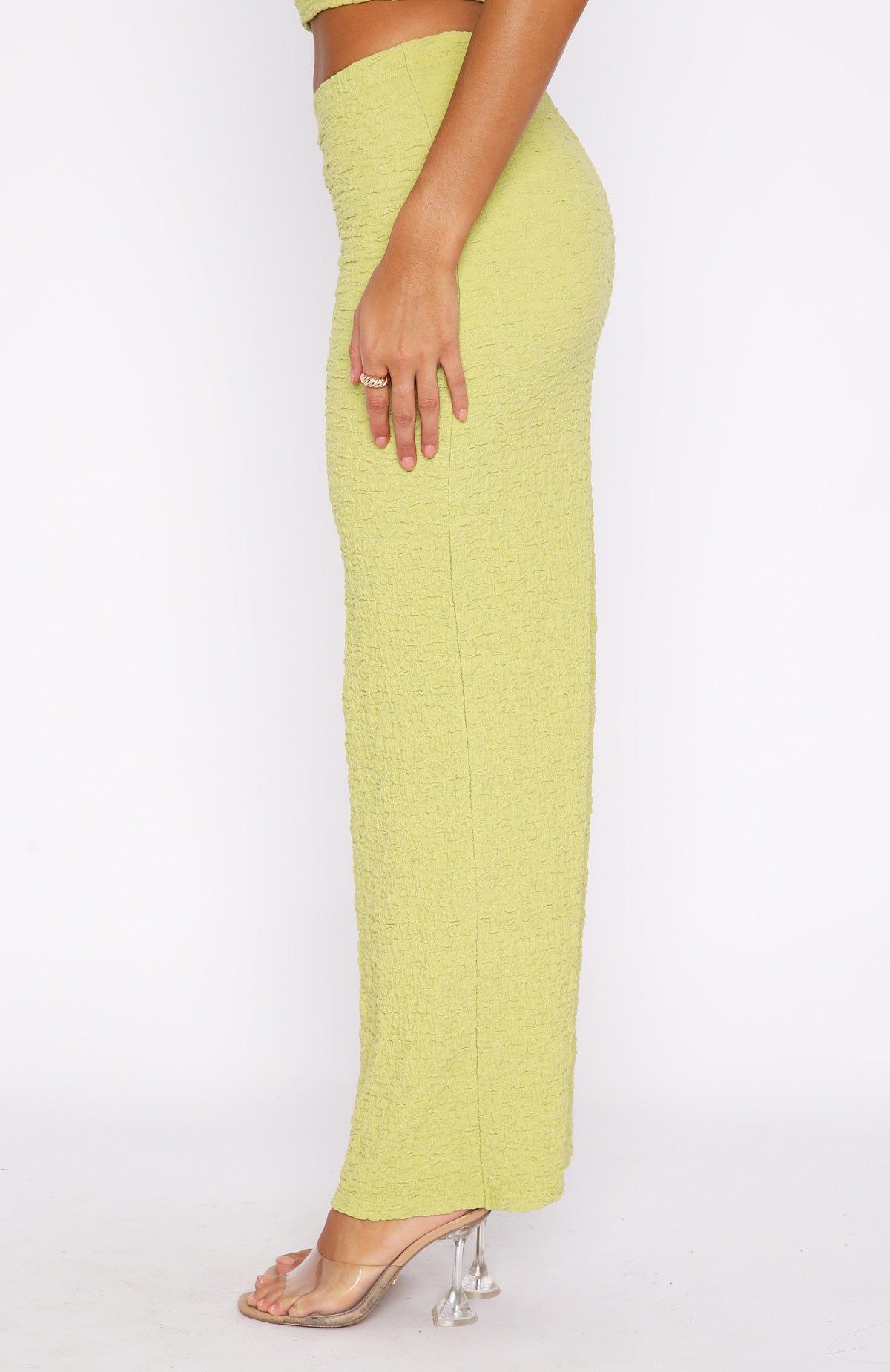 Home Run Maxi Skirt Matcha sold by White Fox Boutique product image thumbnail 4