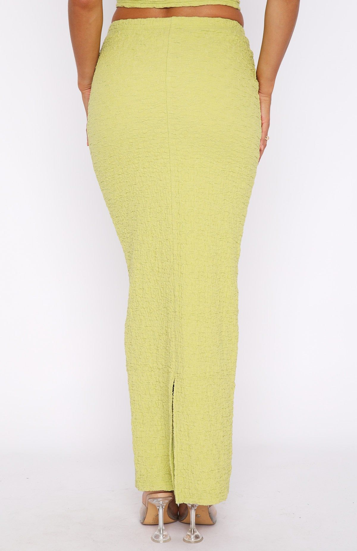 Home Run Maxi Skirt Matcha sold by White Fox Boutique product image thumbnail 5