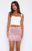 Hips Don't Lie Fringe Mini Skirt Pink sold by White Fox Boutique