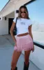 Hips Don't Lie Fringe Mini Skirt Pink sold by White Fox Boutique