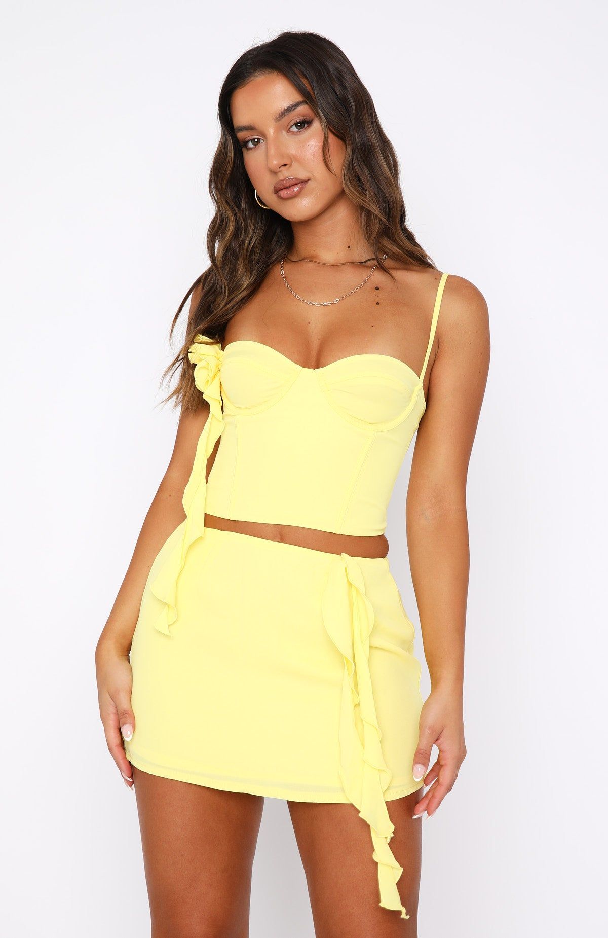 I Want Your Love Bustier Lemon sold by White Fox Boutique product image thumbnail 2