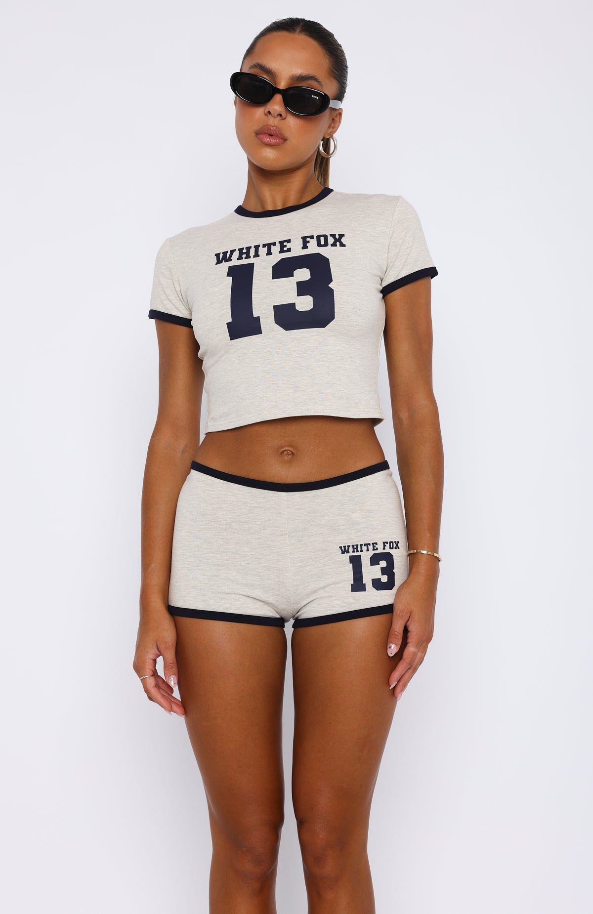 Main Mood Baby Tee Grey Marle sold by White Fox Boutique product image thumbnail 2