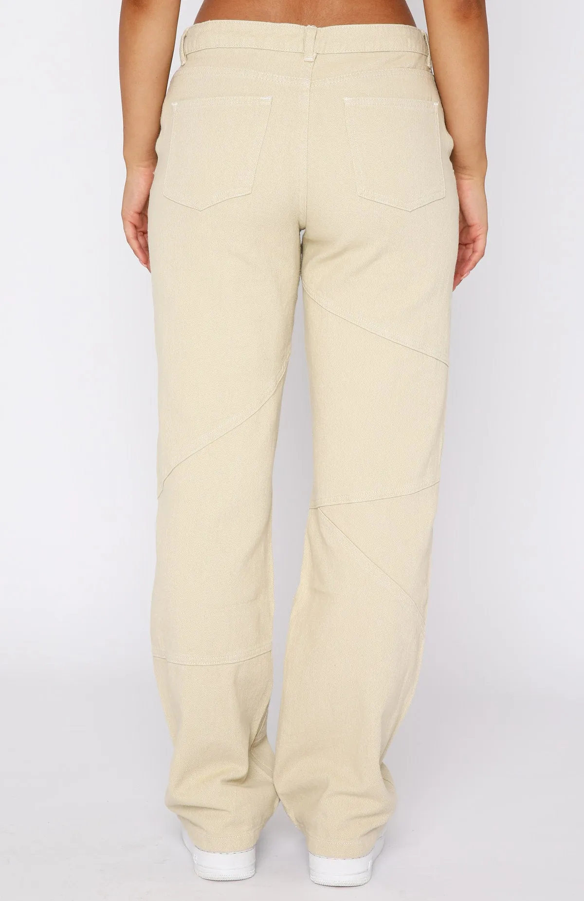 Big Energy Jeans Beige sold by White Fox Boutique product image thumbnail 4