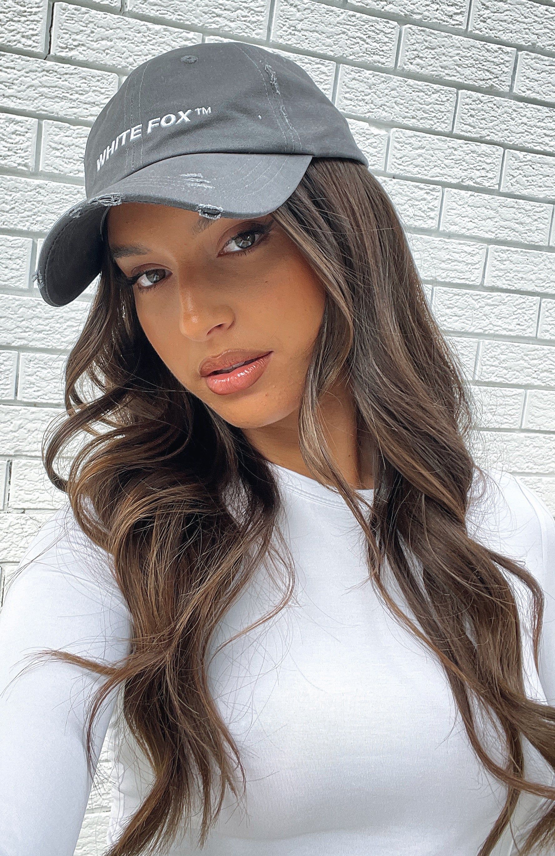 Turn My Way Cap Charcoal sold by White Fox Boutique