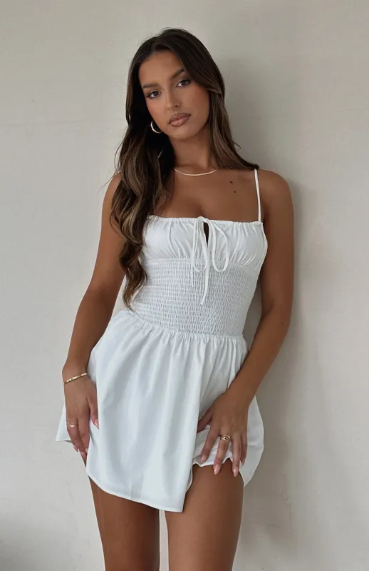 Golden Days Mini Dress White sold by White Fox Boutique