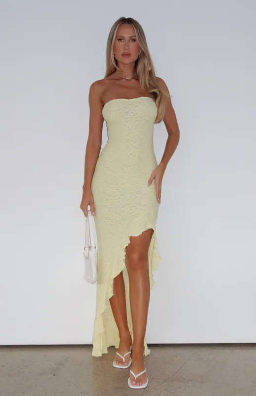 Your Fantasy Maxi Dress Lemon sold by White Fox Boutique
