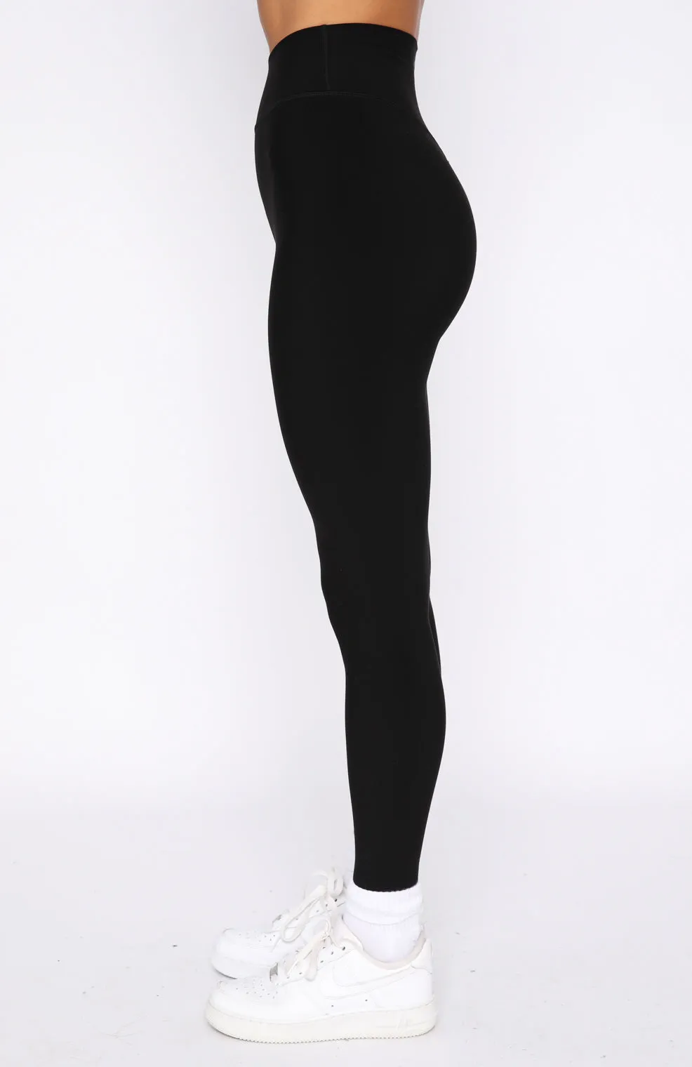 Go Getter High Waisted Leggings Black sold by White Fox Boutique product image thumbnail 3