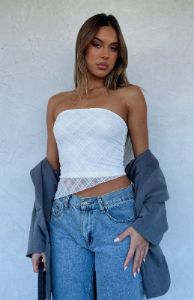 No Bad Luck Crop White sold by White Fox Boutique
