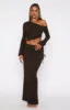 Rising Star Maxi Skirt Chocolate sold by White Fox Boutique