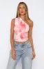 Lack Of Love One Shoulder Top Pink Floral sold by White Fox Boutique