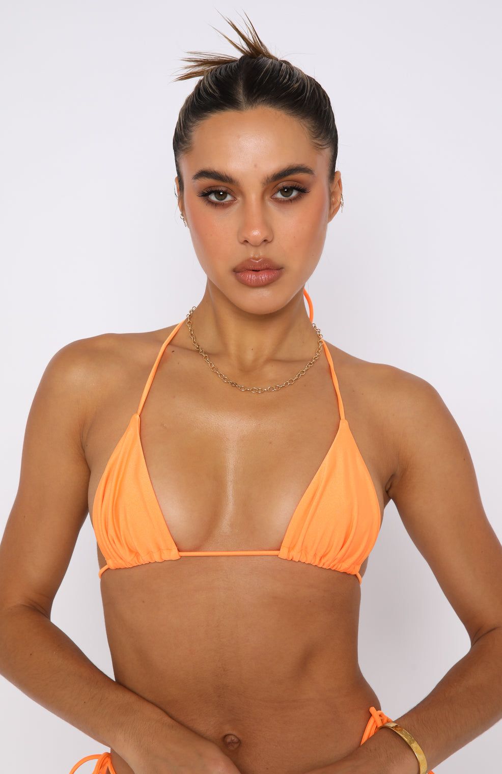 All Summer Long Bikini Top Shiny Tangelo sold by White Fox Boutique product image thumbnail 2