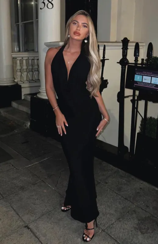 Love Language Maxi Dress Black sold by White Fox Boutique