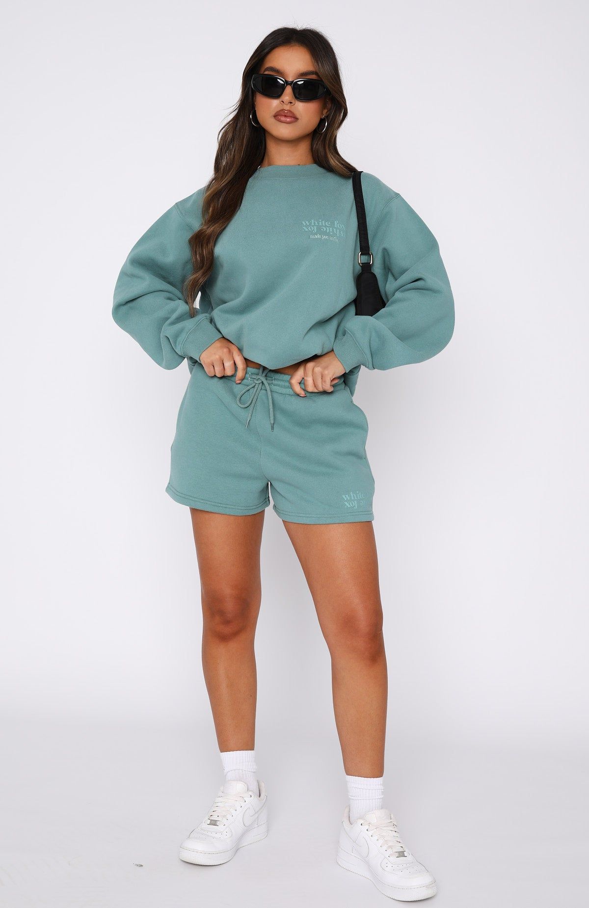 Made You Smile Oversized Sweater Teal sold by White Fox Boutique product image thumbnail 5