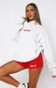 With Love In The Moment Oversized Hoodie Grey Marle sold by White Fox Boutique