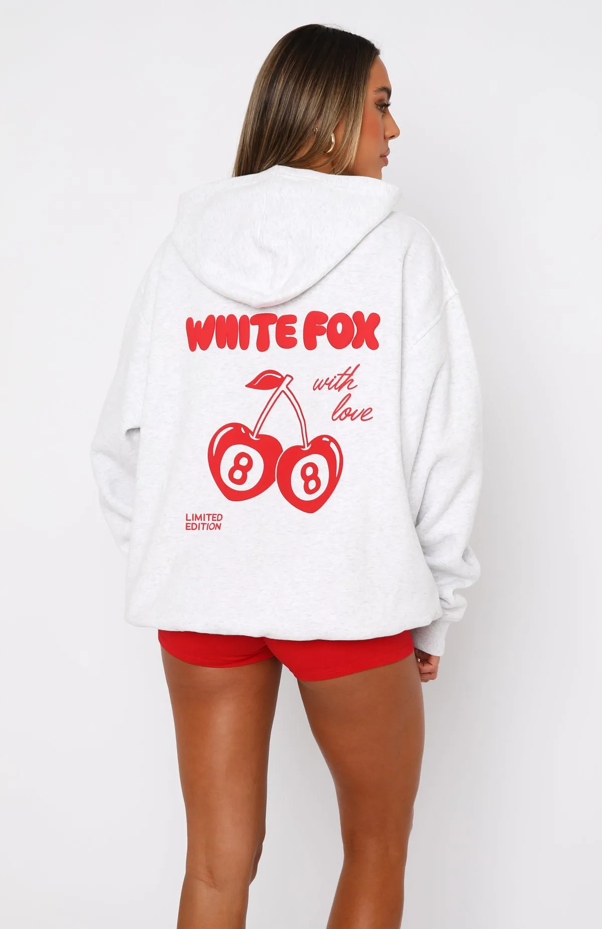 With Love In The Moment Oversized Hoodie Grey Marle sold by White Fox Boutique product image thumbnail 3