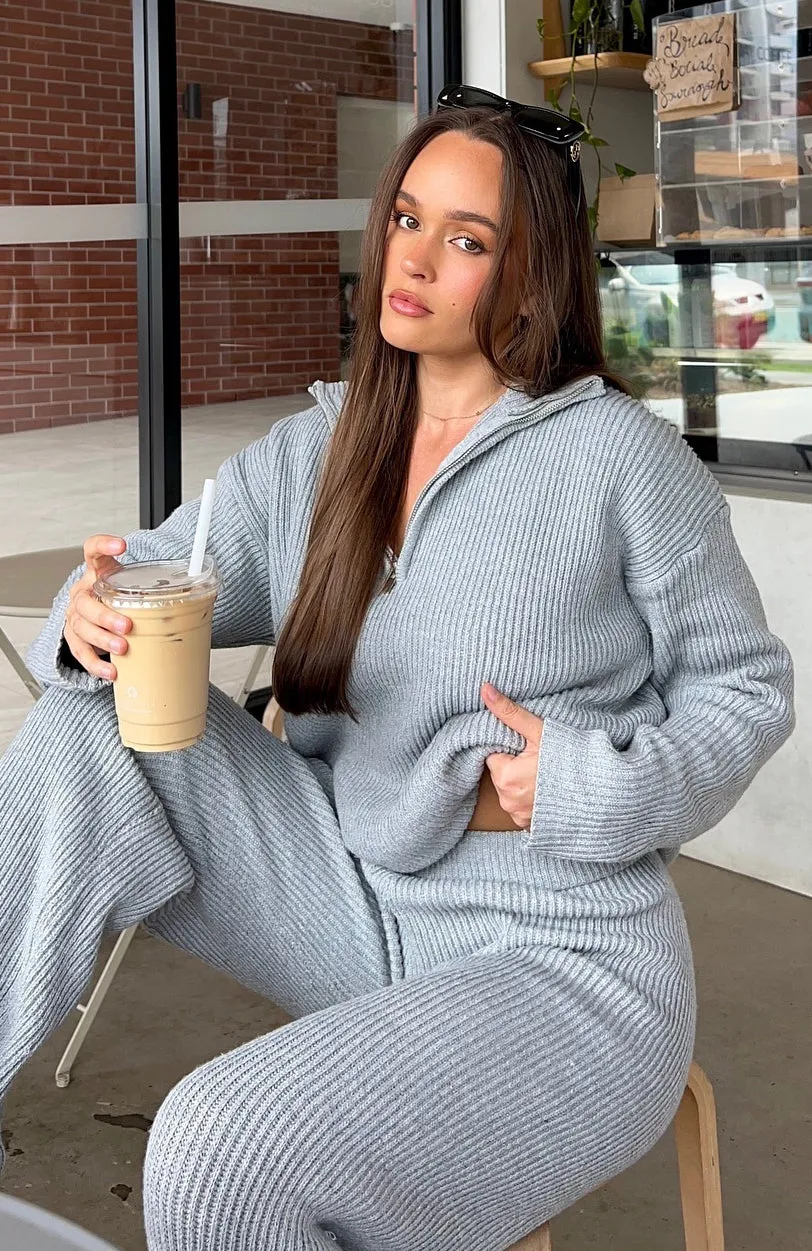 Let's Get Cosy Knit Sweater Grey Marle sold by White Fox Boutique product image thumbnail 5