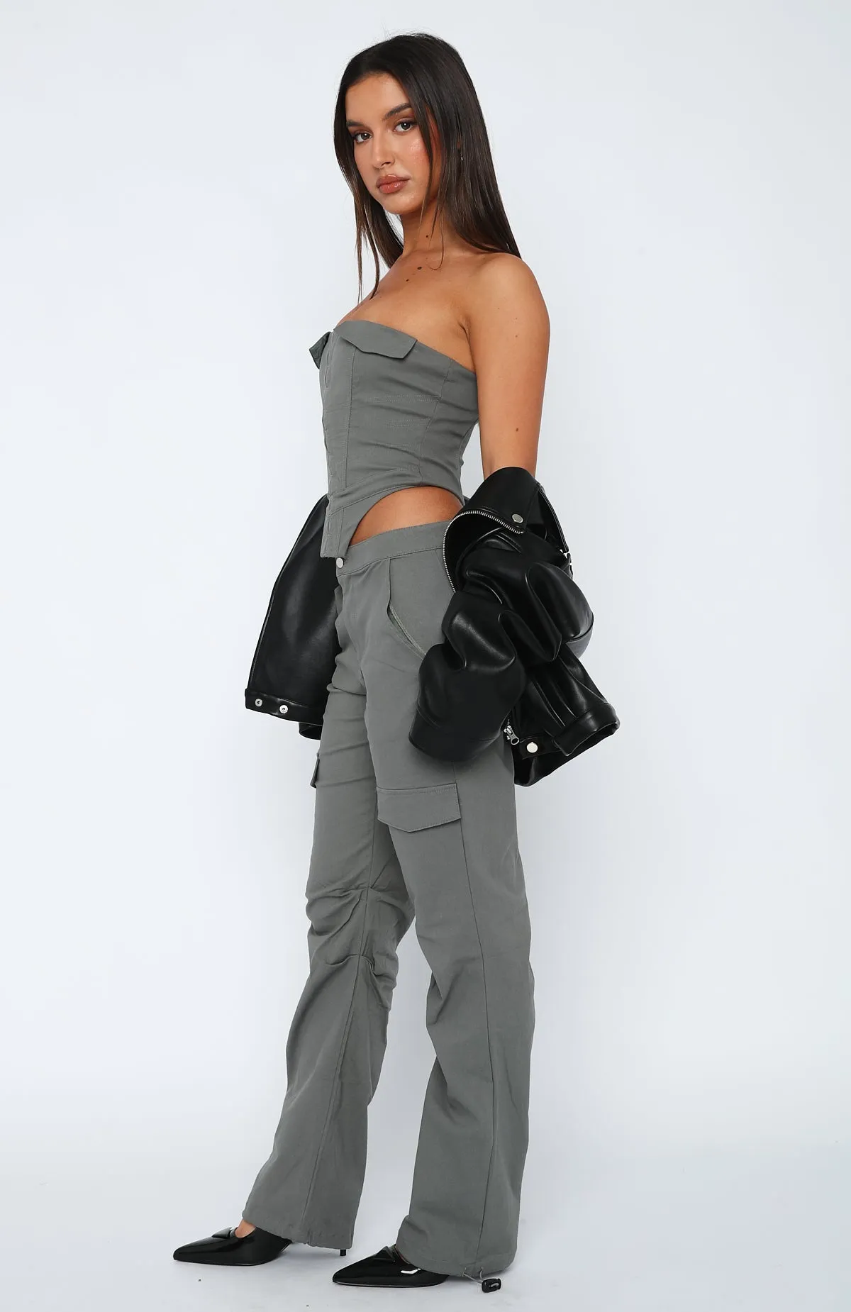 Living Easy Pants Slate sold by White Fox Boutique product image thumbnail 3