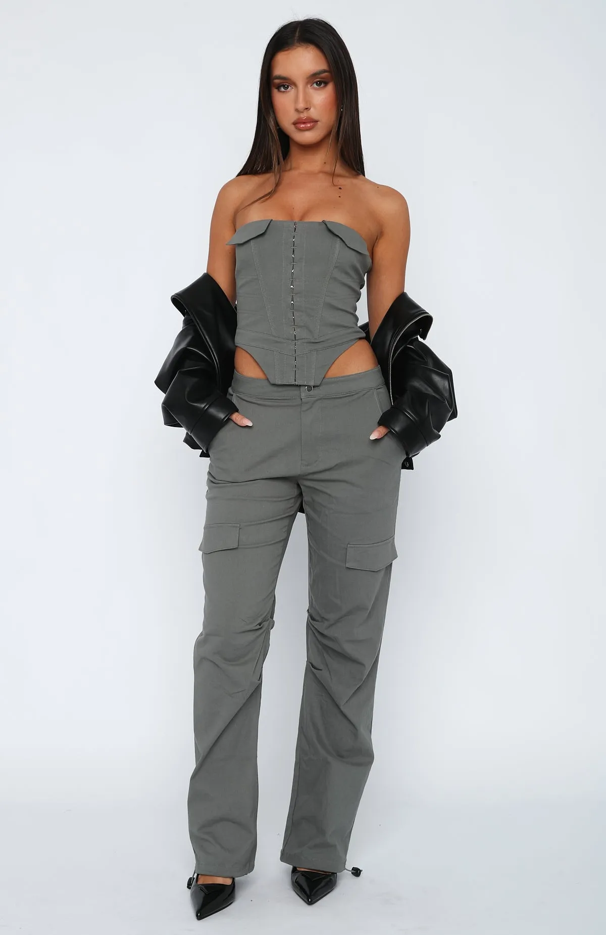 Living Easy Pants Slate sold by White Fox Boutique product image thumbnail 2