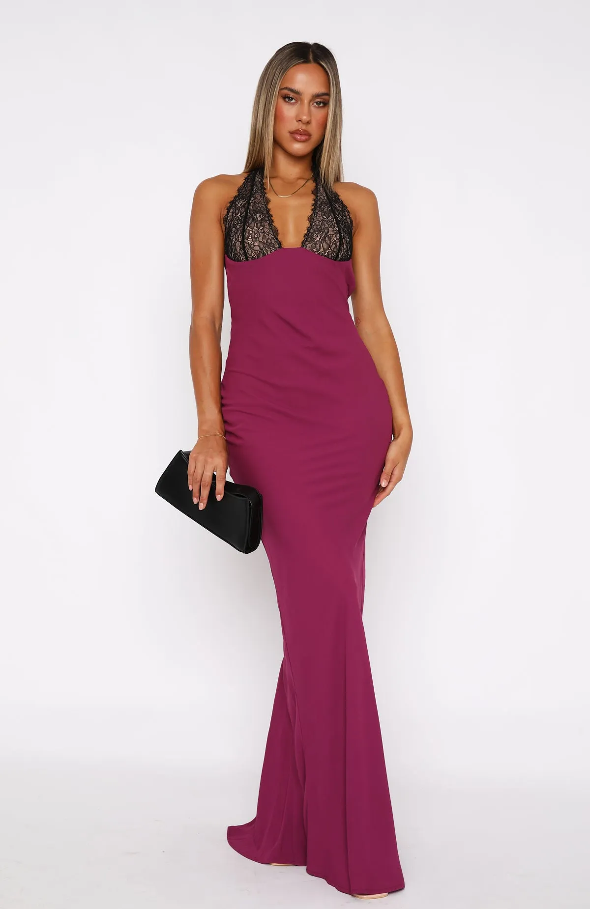 Beyond The Stars Maxi Dress Plum sold by White Fox Boutique product image thumbnail 2