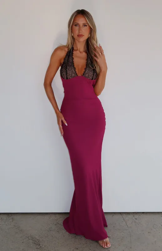 Beyond The Stars Maxi Dress Plum sold by White Fox Boutique