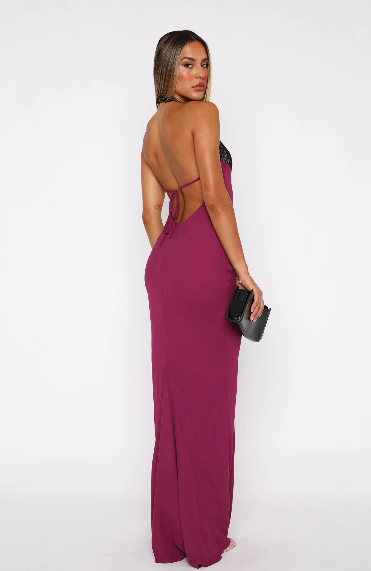 Beyond The Stars Maxi Dress Plum sold by White Fox Boutique product image thumbnail 4