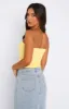 What Do You See Strapless Top Lemon sold by White Fox Boutique