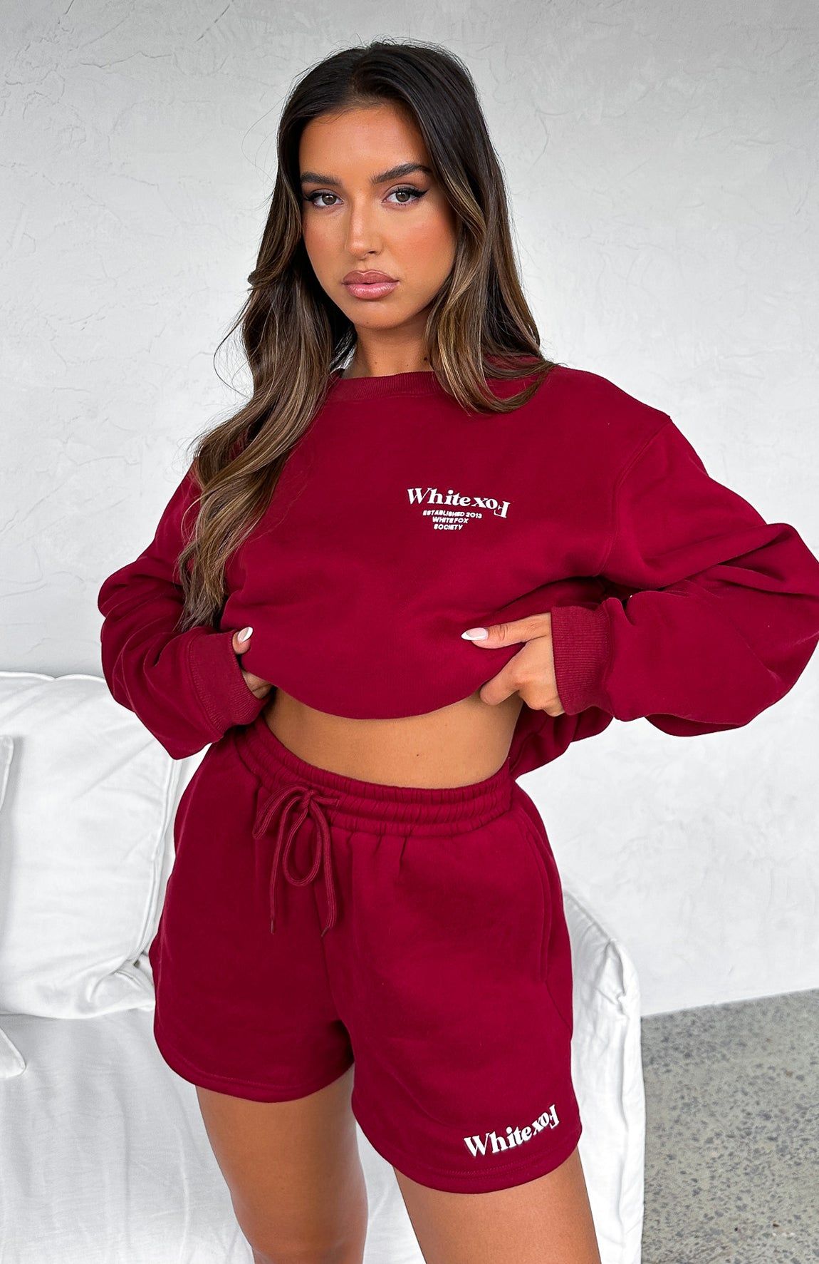 Turn It Around Lounge Shorts Dark Red sold by White Fox Boutique