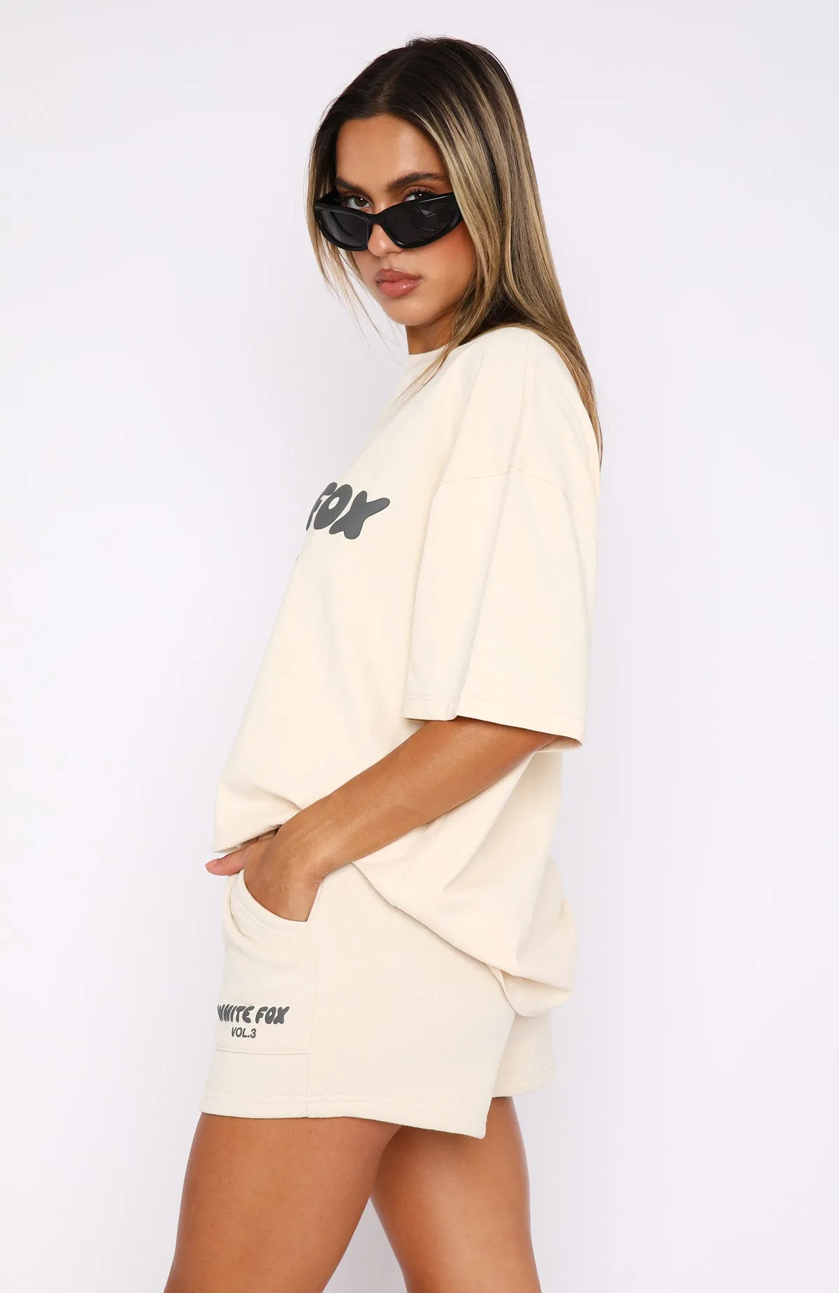 Offstage Oversized Tee Pebble sold by White Fox Boutique product image thumbnail 3