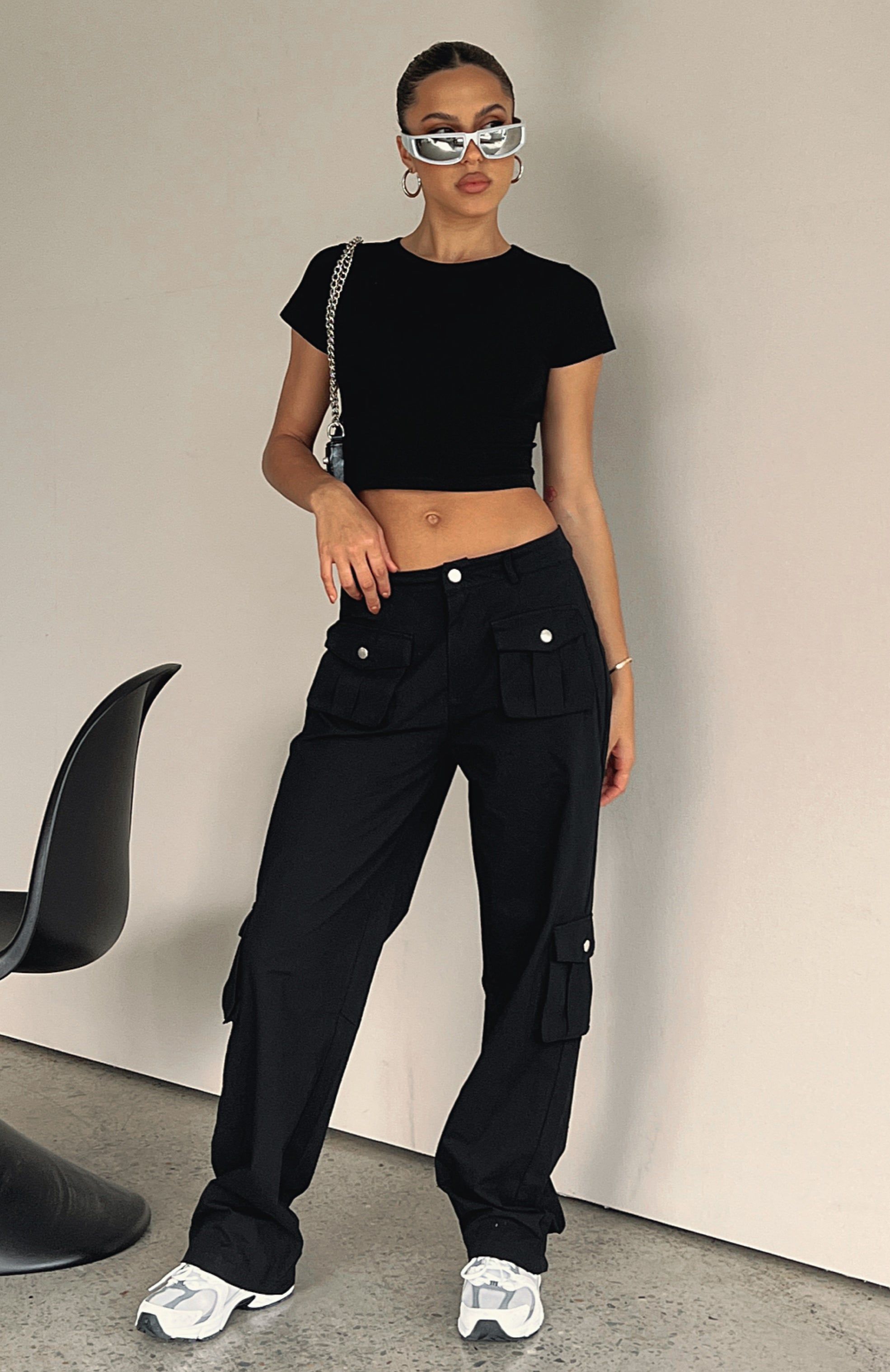 Clear My Mind Pants Black sold by White Fox Boutique