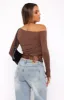 What You Did Long Sleeve Top Mocha sold by White Fox Boutique