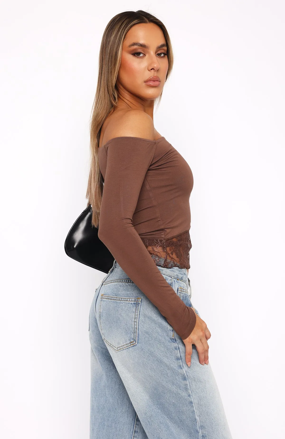 What You Did Long Sleeve Top Mocha sold by White Fox Boutique product image thumbnail 3