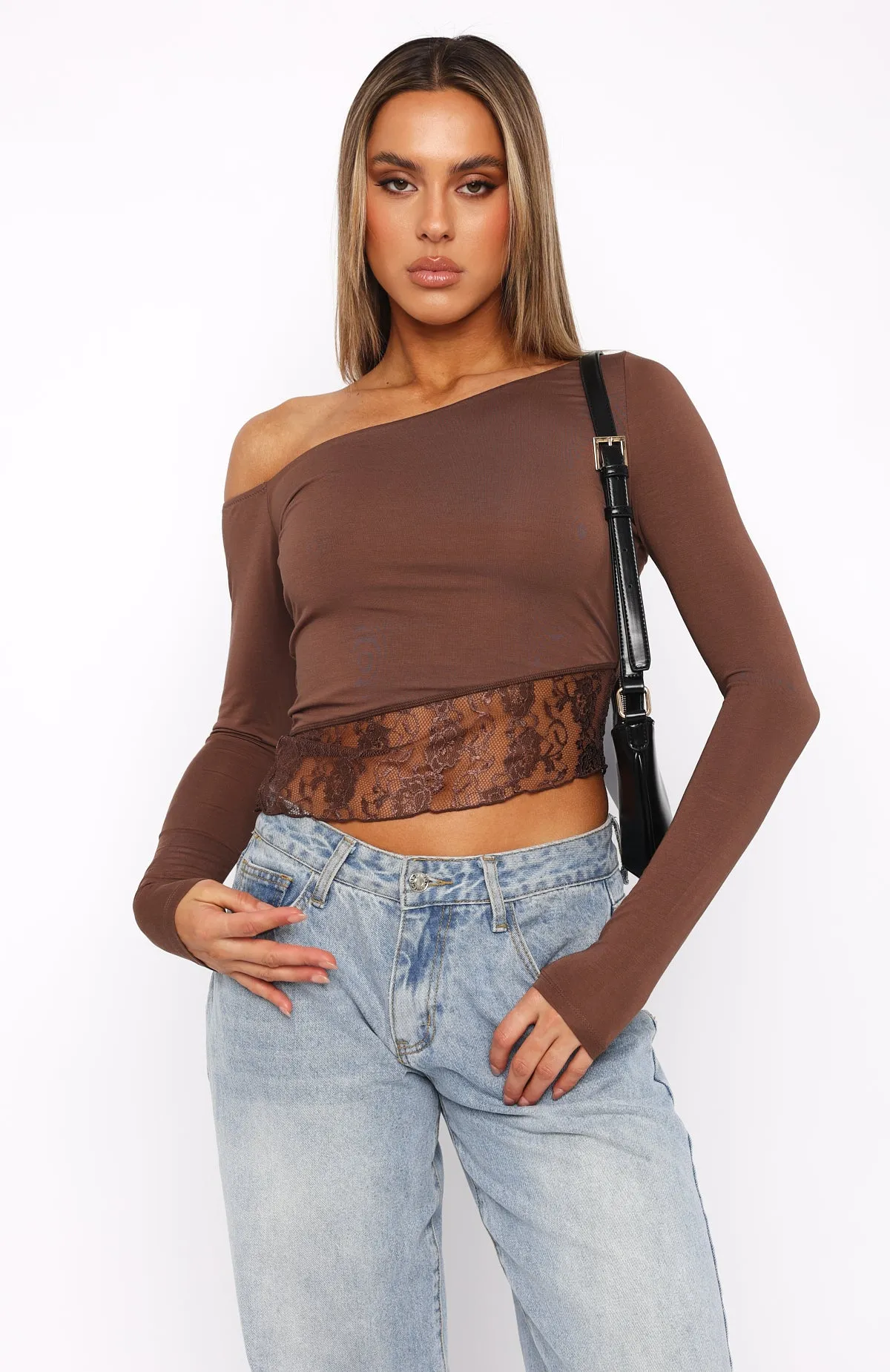 What You Did Long Sleeve Top Mocha sold by White Fox Boutique product image thumbnail 2
