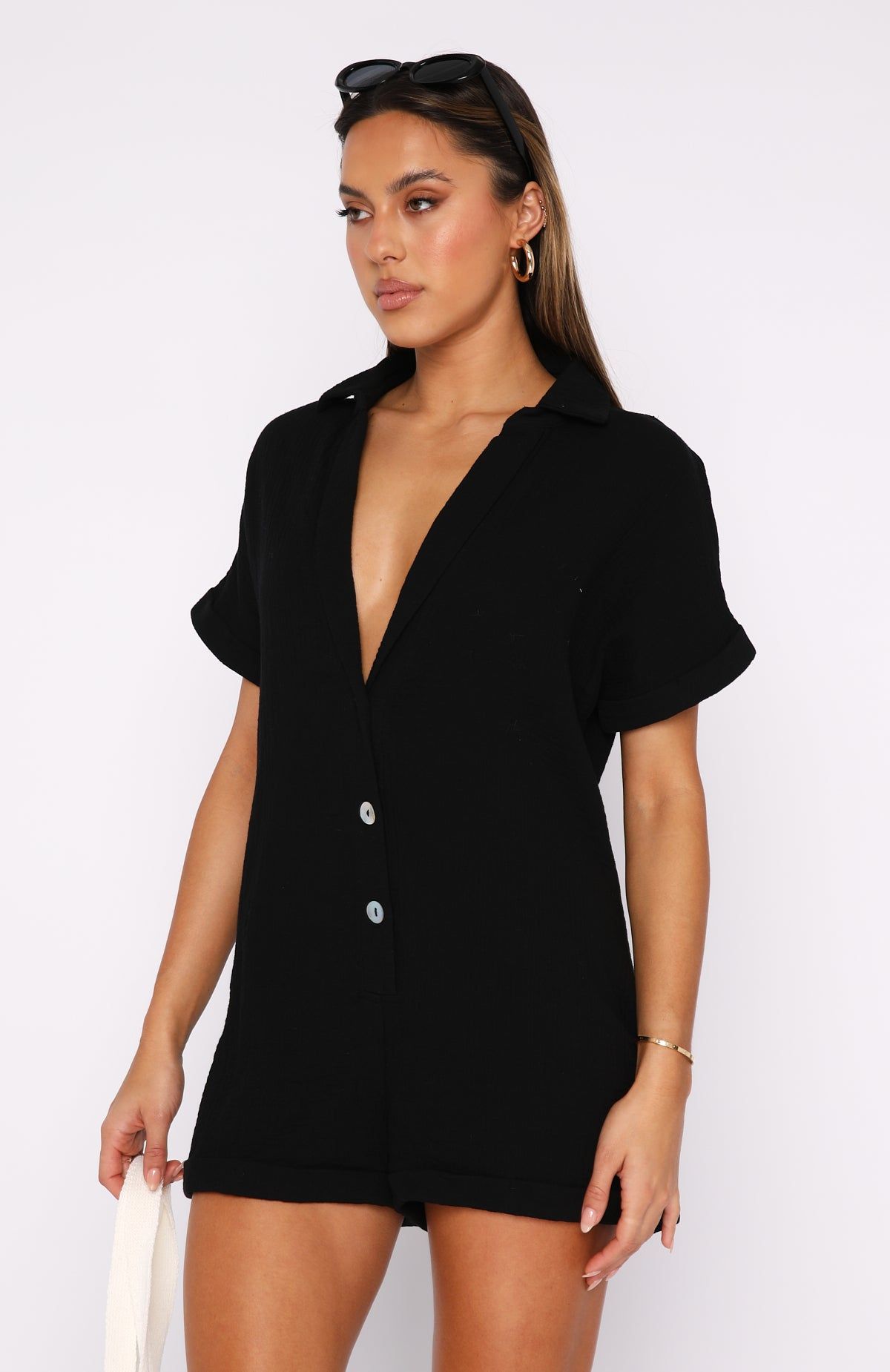 Higher Power Playsuit Black sold by White Fox Boutique product image thumbnail 2