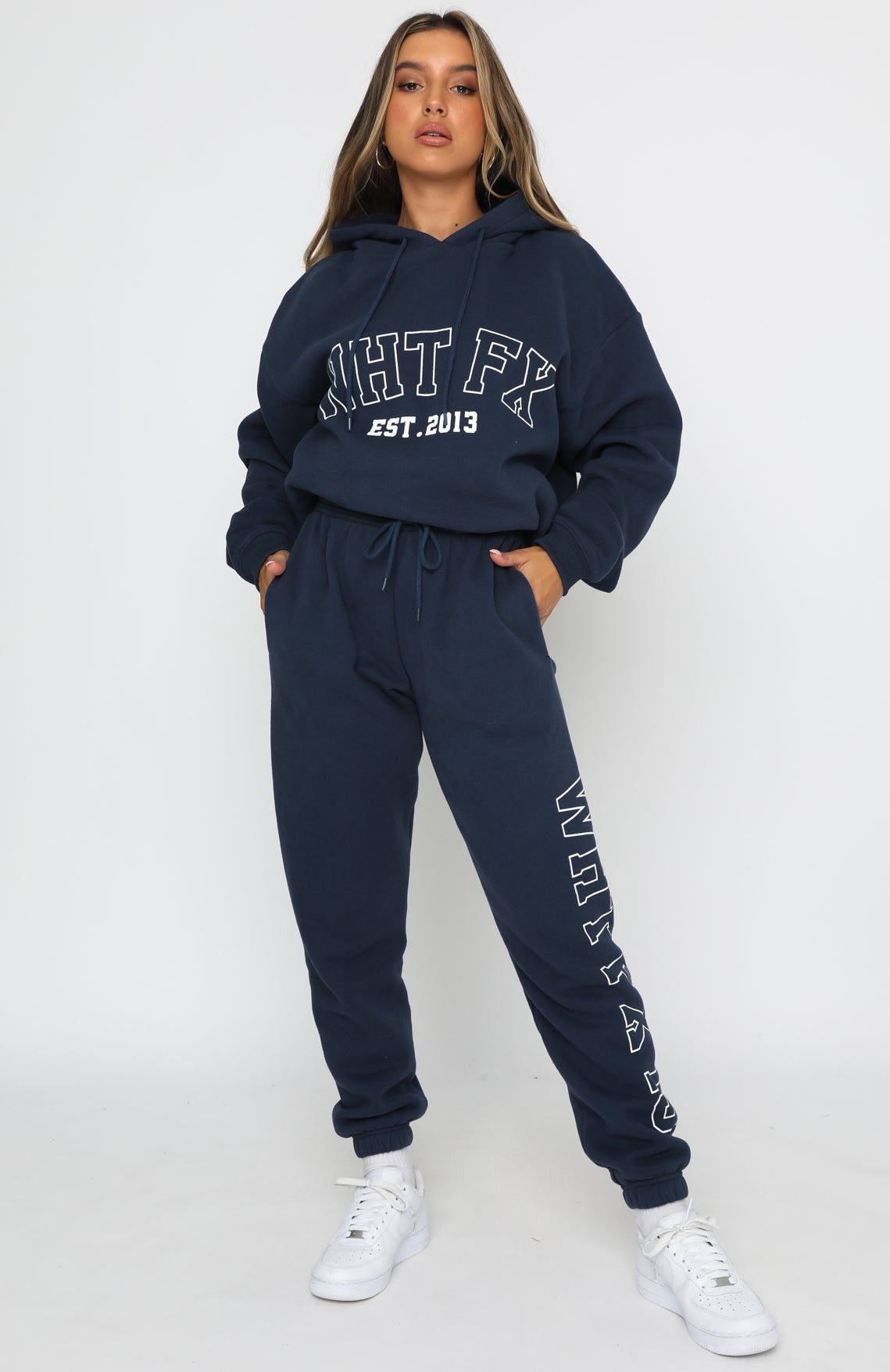 Play The Game Oversized Hoodie Navy sold by White Fox Boutique product image thumbnail 5